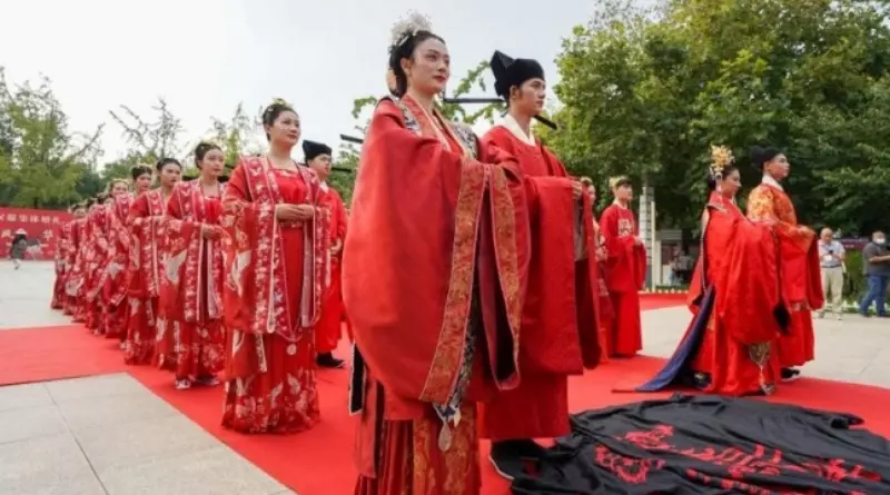 
중국 합동결혼식 모습. (신화망)